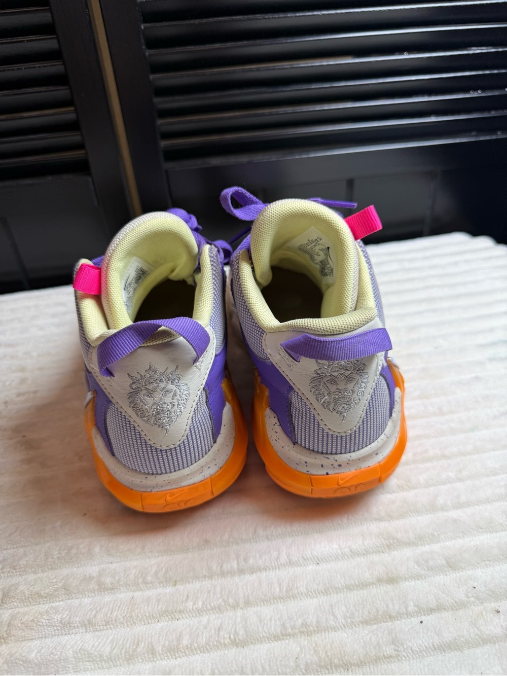 Nike Kids Purple and Pink Grid Sneakers - Picture 3 of 6